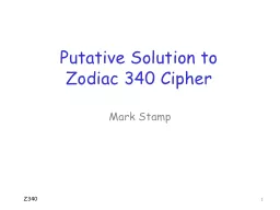 Putative Solution to Zodiac 340 Cipher