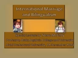 International Marriage  and Bilingualism