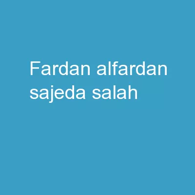 Fardan AlFardan Sajeda Salah