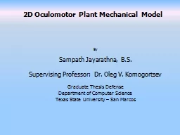 2D Oculomotor Plant  Mechanical