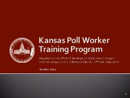 Kansas Poll Worker Training Program