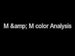 M & M color Analysis