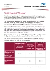 FAQ  What is Dependants Allowance V    KDWLVHSHQGDQWVO