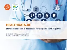 Healthdata.be 2017.05.10, HL7 Conference,