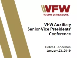 VFW Auxiliary  Senior-Vice Presidents’ Conference