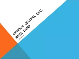 Catholic Central Quiz Bowl Camp