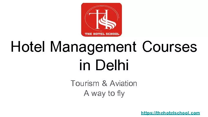 Hotel management courses in Delhi