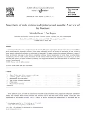 Perceptions of male victims in depicted sexual assault