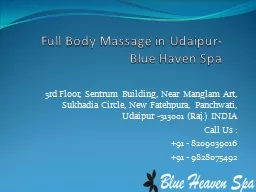 Full Body Massage in Udaipur-Blue Haven Spa