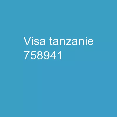 PDF-Visa Tanzanie