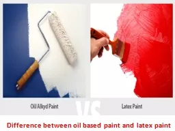 Difference between oil based paint and latex paint