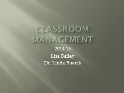 Classroom Management 2014-15