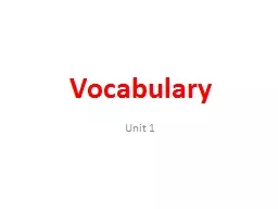 Vocabulary   Unit 1 blunder