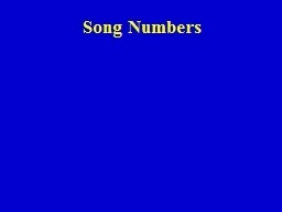Song Numbers Survey of Hebrews