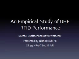 An Empirical Study of UHF RFID Performance