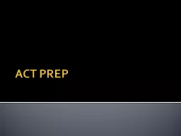 ACT PREP English	: Practice Test