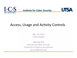Access , Usage and  Activity Controls