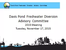Davis Pond Freshwater Diversion Advisory Committee
