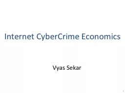 Internet  CyberCrime  Economics