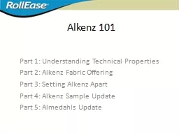 Alkenz  101 Part 1: Understanding Technical Properties