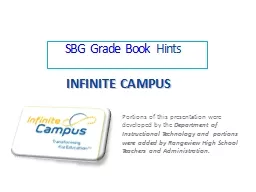 Infinite Campus       SBG Grade Book