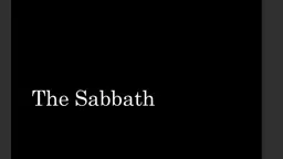 The Sabbath Genesis is not a story about creation it is a story about the creator
