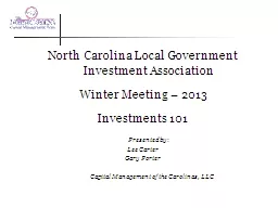 North Carolina Local Government Investment Association