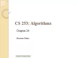 CS  253:  Algorithms Chapter 24