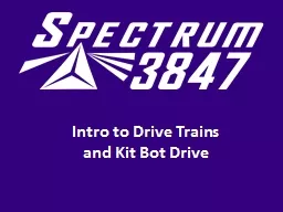 Intro to Drive Trains  and Kit