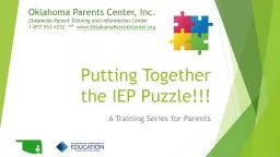 Putting Together the IEP Puzzle!!!