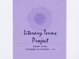 Literary Terms Project Elizabeth Schnolis