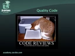 Quality  Code a cademy.zariba.com