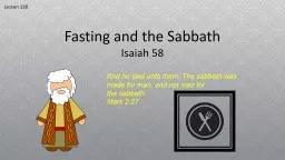 Fasting and the Sabbath Isaiah 58