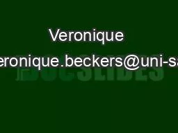 Veronique Beckers veronique.beckers@uni-saarland.de