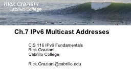 Ch.7   IPv6  Multicast Addresses