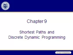 Chapter  9 Shortest Paths and