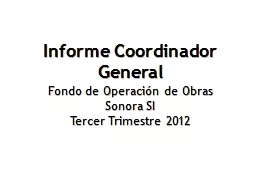 Informe Coordinador General