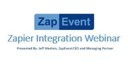 Zapier  Integration Webinar