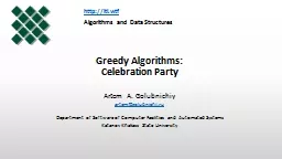 Greedy Algorithms: Celebration Party