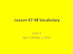 Lesson  47-48  Vocabulary