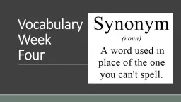 Vocabulary  Week  Four Gratitude (noun)