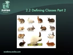 2.2 Defining Classes Part 2