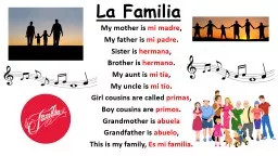 La  Familia My mother is