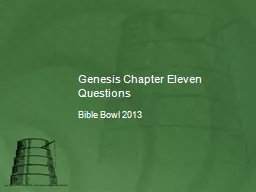 Genesis Chapter Eleven Questions