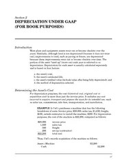Section  DEPRECIATION UNDER GAAP FOR BOOK PURPOSES Int