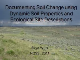 Documenting Soil Change using Dynamic Soil Properties and Ecological Site Descriptions