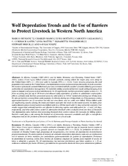 Wolf Depredation Trends and the Use of Barriers to Pro