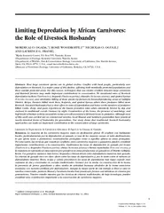 Limiting Depredation by African Carnivores the Role of
