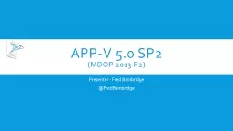 APP-V 5.0 SP2 (MDOP 2013 R2)
