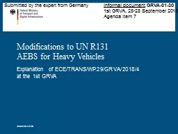 Modifications to UN R131